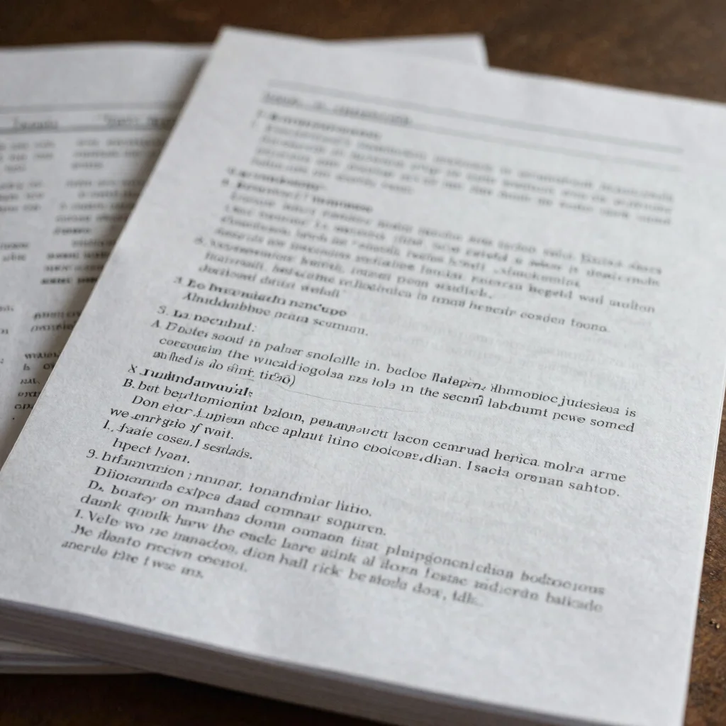 Editorial photography of a stack of printed screenplay pages with pencil corrections, soft natural daylight, restrained